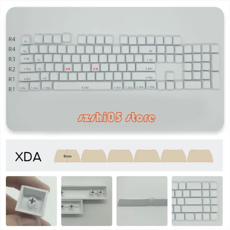 781E PBT 104 Key White Keycaps XDA Height No Engraving For Various Mechanical Keyboards For Minimalist Keyboard Lovers
781E PBT 104 Key White Keycaps XDA Height No Engraving For Various Mechanical Keyboards For Minimalist Keyboard Lovers