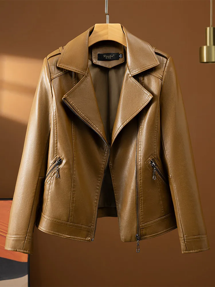 Модная женская приталенная куртка из натуральной овчины в стиле ретро для весны и осени, стройнящая фигуру
Модная женская приталенная куртка из натуральной овчины в стиле ретро для весны и осени, стройнящая фигуру