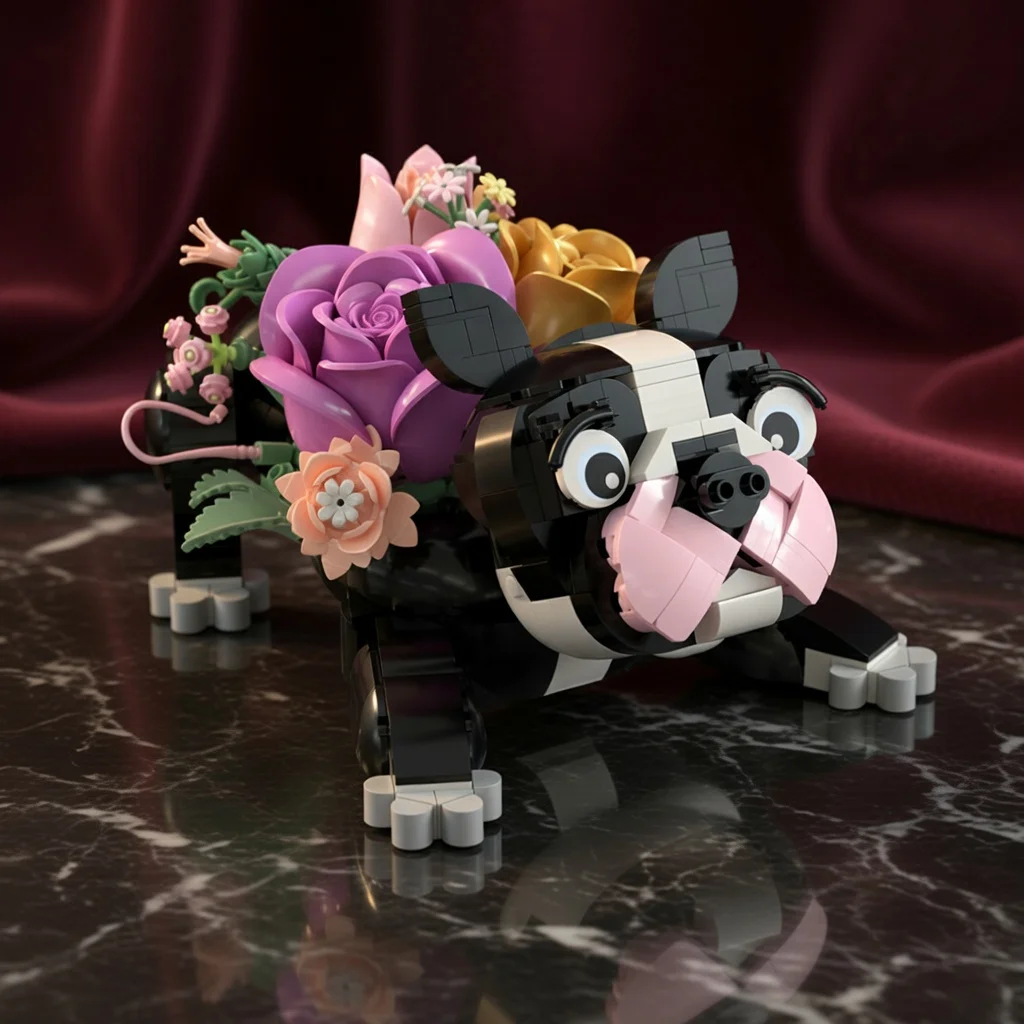 New Creative French Bulldog Flower Bouquet Building Blocks Botanical Rose Dog Model DIY Bricks Adult Desktop Decor Gift
New Creative French Bulldog Flower Bouquet Building Blocks Botanical Rose Dog Model DIY Bricks Adult Desktop Decor Gift