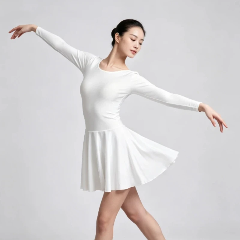 Glossy Silky One-piece Tight Fitting Exercise Skirt Artistic Gymnastics Skirt Sports Yoga Ballet Skirt Long Sleeved Body Skirt
Glossy Silky One-piece Tight Fitting Exercise Skirt Artistic Gymnastics Skirt Sports Yoga Ballet Skirt Long Sleeved Body Skirt