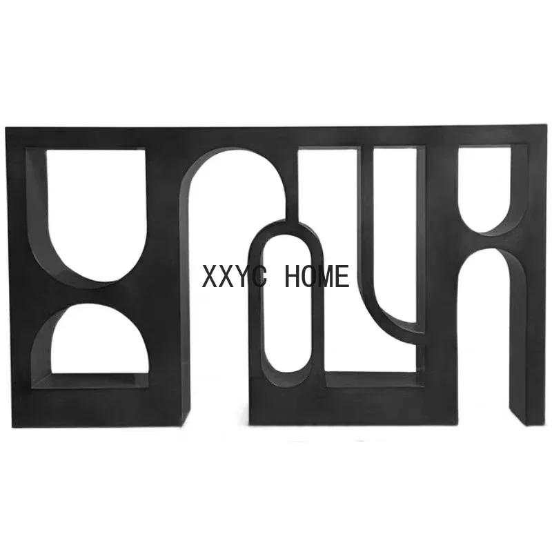 Nordic Italian Light Luxury Black Console Table, High-End Side Table Set
Nordic Italian Light Luxury Black Console Table, High-End Side Table Set