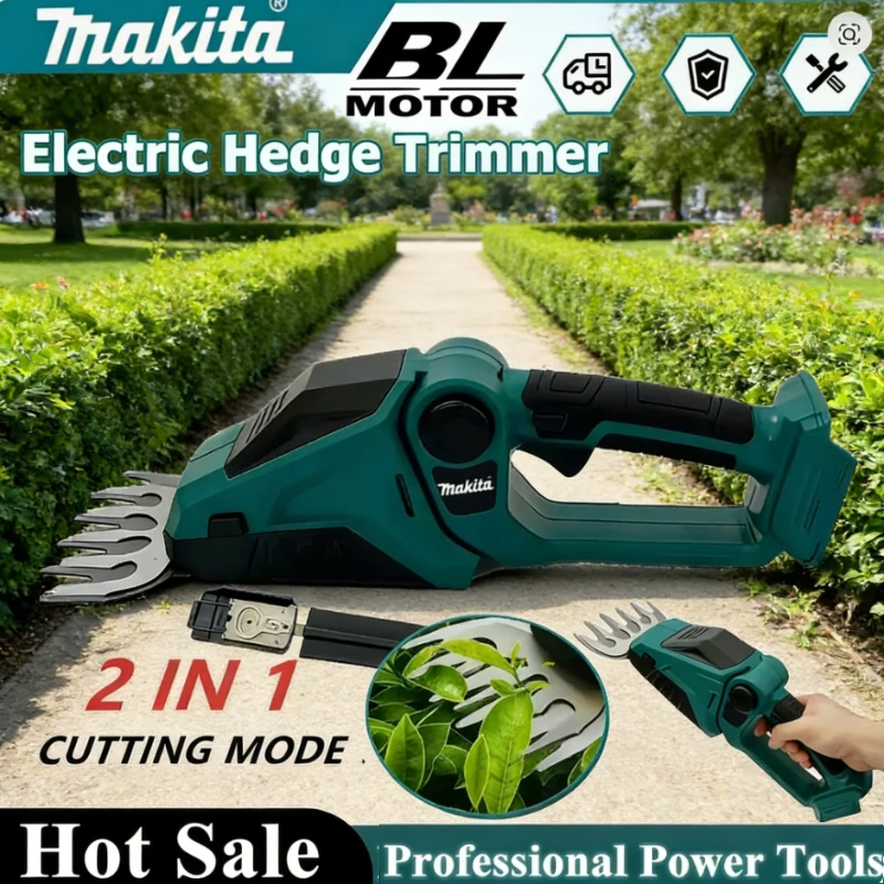 Аккумуляторный кусторез Makita 2-в-1, мини-ножницы для травы, ручной электрический триммер для кустарников, садовый инструмент 18В
Аккумуляторный кусторез Makita 2-в-1, мини-ножницы для травы, ручной электрический триммер для кустарников, садовый инструмент 18В