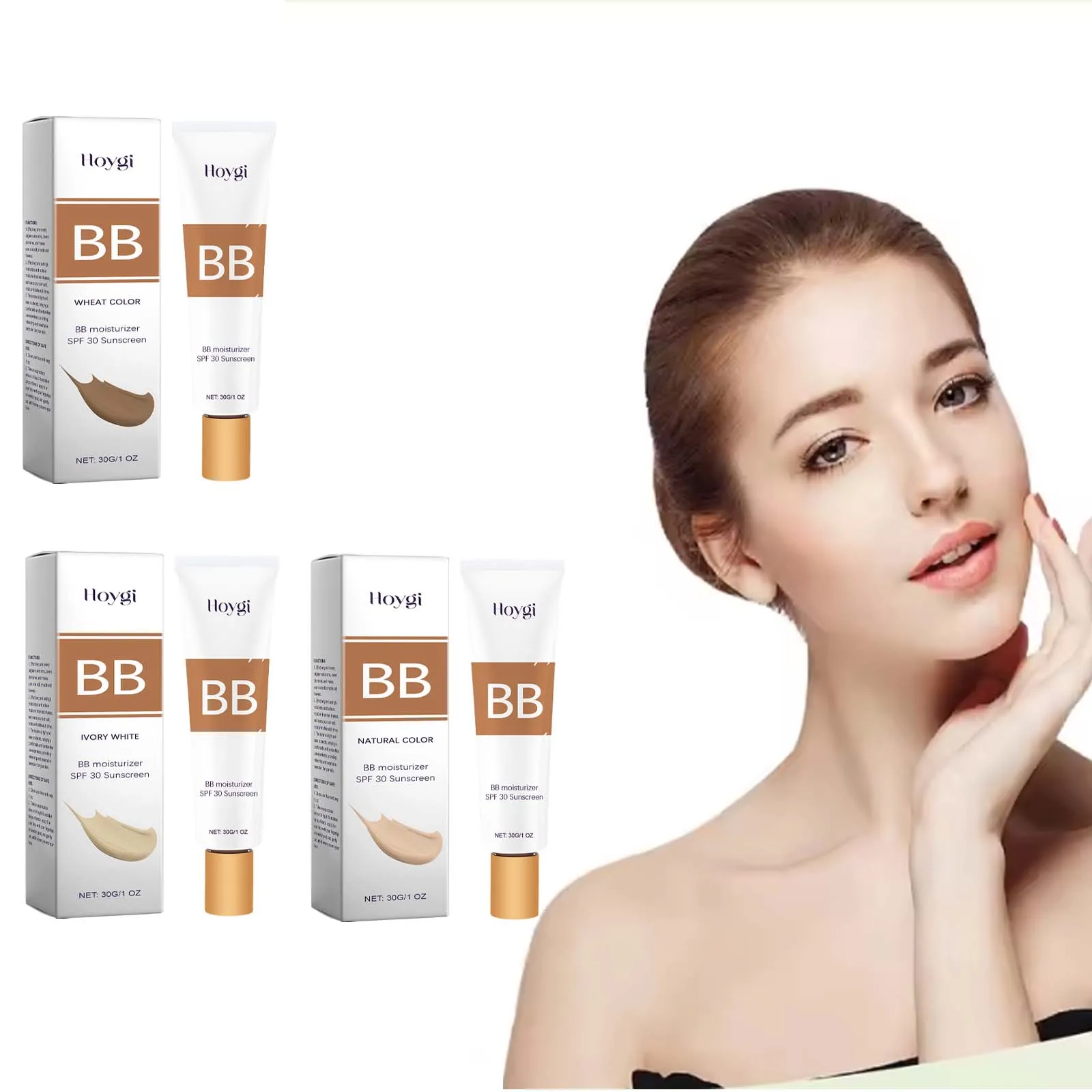 Moisturizing BB Cream Even Skin Tone Sunscreen Foundation Cream for Face Makeup Concealer Pores Cover Blemishes Natural Cosmetic
Moisturizing BB Cream Even Skin Tone Sunscreen Foundation Cream for Face Makeup Concealer Pores Cover Blemishes Natural Cosmetic