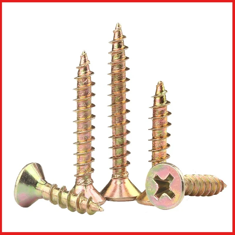15-50pcs Flat Head Self-Tapping Wood Screws M3 M3.5 M4 M5 M6 Color Zinc Flat Head Phillips Tip for Drywall and Fiberboard Copper
15-50pcs Flat Head Self-Tapping Wood Screws M3 M3.5 M4 M5 M6 Color Zinc Flat Head Phillips Tip for Drywall and Fiberboard Copper
