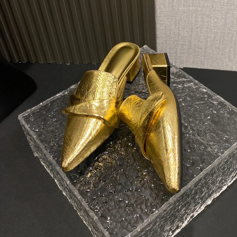 Women's Slippers Fashion New Pointed Toe Slip-on Slippers designer shoes for Women Summer Non-slip Half Slipper zapatos de mujer
Women's Slippers Fashion New Pointed Toe Slip-on Slippers designer shoes for Women Summer Non-slip Half Slipper zapatos de mujer