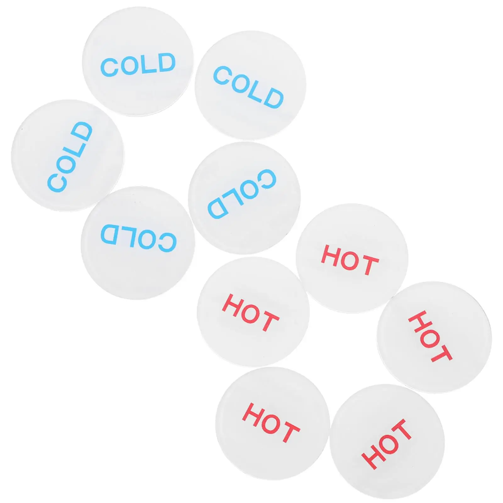 10 Pcs Hanging Wall Decor Faucet Sign Stickers Hot Cold Indicator for Transparent
10 Pcs Hanging Wall Decor Faucet Sign Stickers Hot Cold Indicator for Transparent
