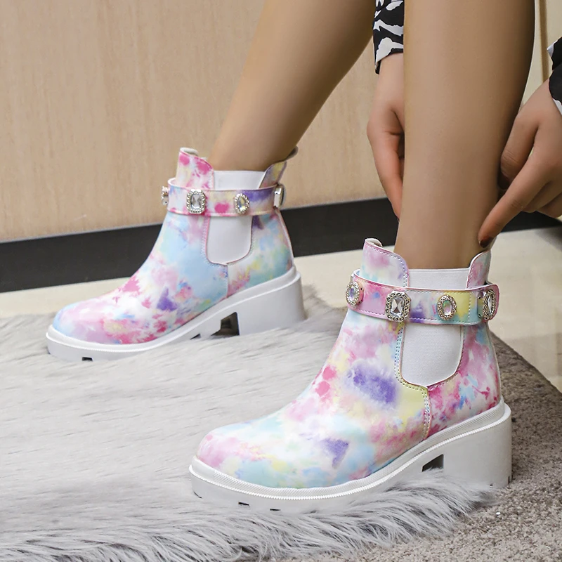 2024 New Women Ankle Boots Rhinestone Slip On Platform Women's Booties Spring Autumn Shoes For Women Plus Size 43
2024 New Women Ankle Boots Rhinestone Slip On Platform Women's Booties Spring Autumn Shoes For Women Plus Size 43