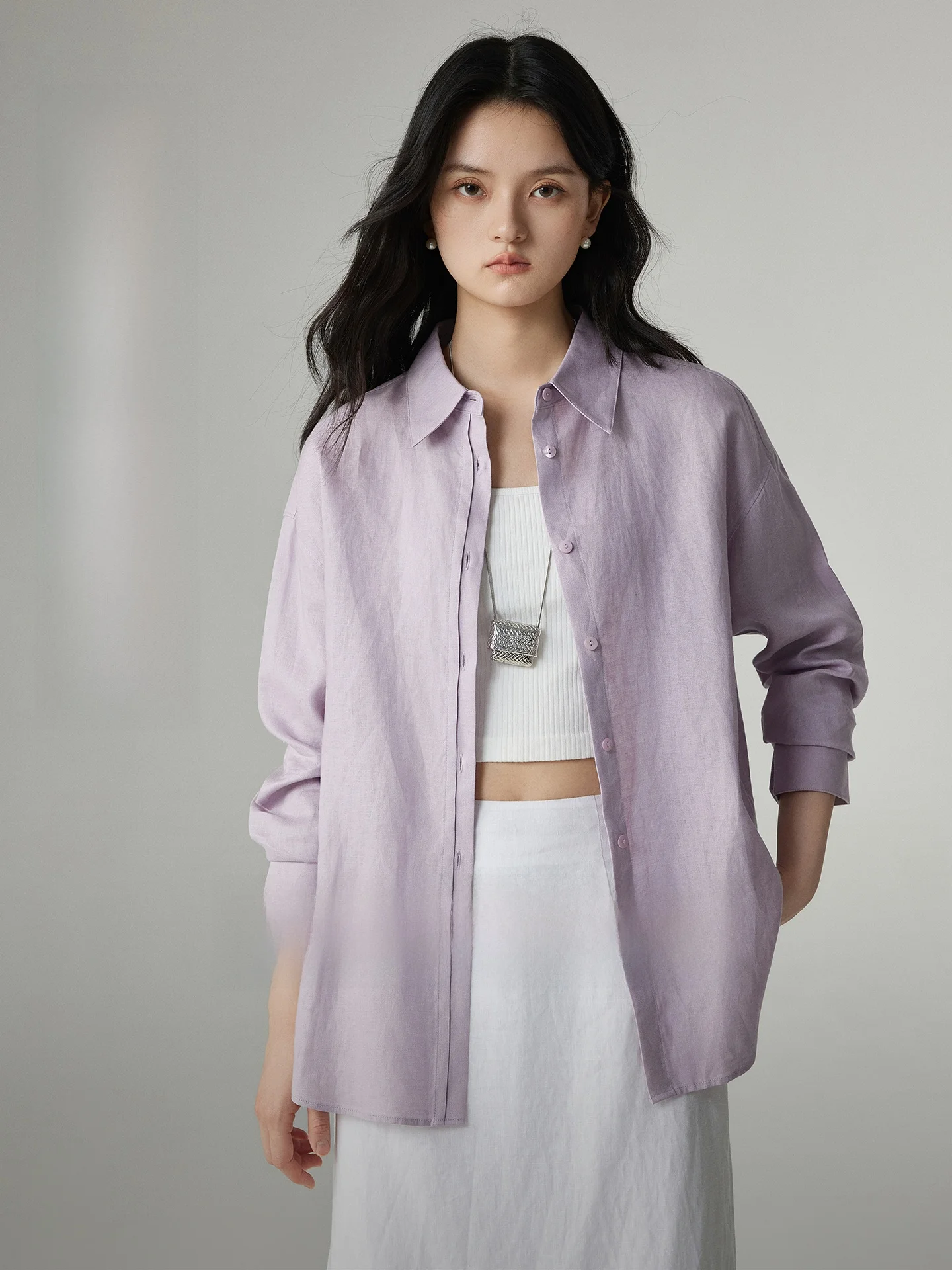 Natural Air Conditioning Linen Shirt Women's Loose Commuter Shirt Spring Summer Breathable Thin Long Sleeve Pure Color Button up
Natural Air Conditioning Linen Shirt Women's Loose Commuter Shirt Spring Summer Breathable Thin Long Sleeve Pure Color Button up