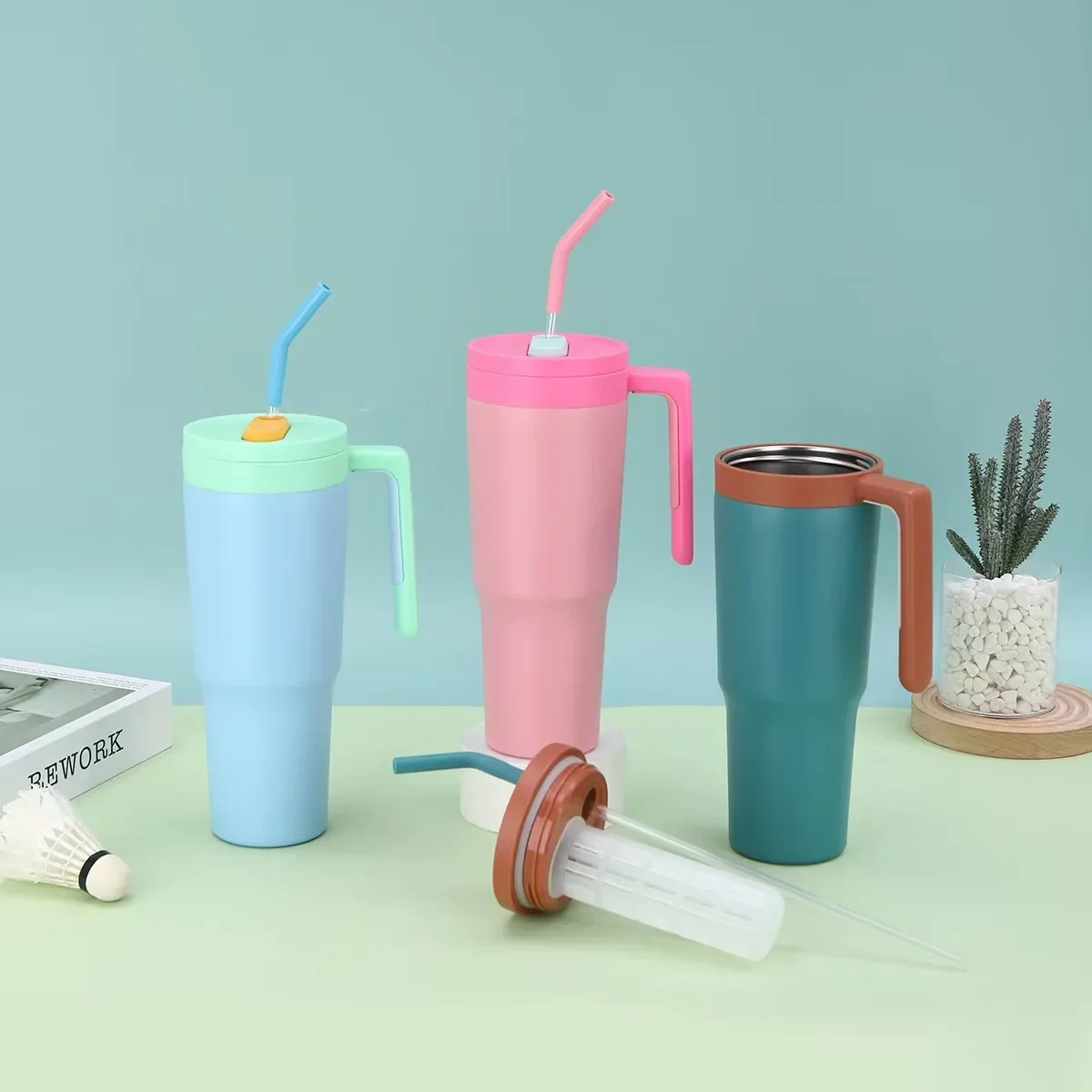 40oz High Demand Insulated Tumbler with Handle and Straw - 304 Stainless Steel - Perfect Travel Mug for Hot and Cold
40oz High Demand Insulated Tumbler with Handle and Straw - 304 Stainless Steel - Perfect Travel Mug for Hot and Cold