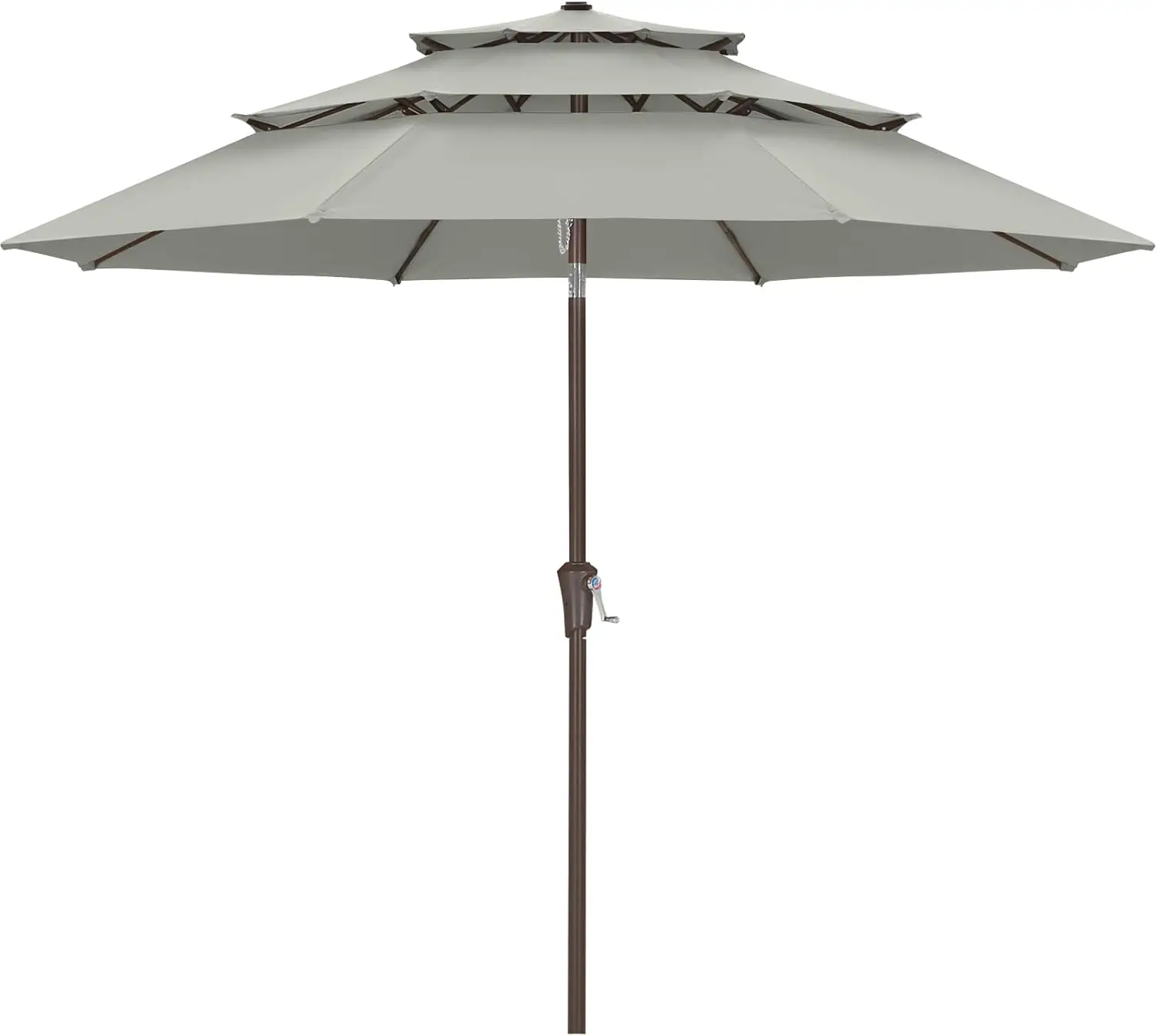 11Ft 3 Tiers Market Umbrella, Outdoor Table Umbrella for Patio, Deck, Backyard (Light Gray)
11Ft 3 Tiers Market Umbrella, Outdoor Table Umbrella for Patio, Deck, Backyard (Light Gray)
