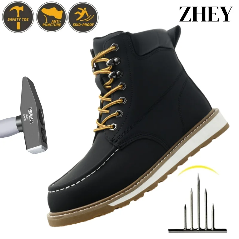Waterproof Leather Anti-Static Safety Shoes for Men With Shock-Absorbing Sole, Steel Toe Industrial Footwear for Work Boots
Waterproof Leather Anti-Static Safety Shoes for Men With Shock-Absorbing Sole, Steel Toe Industrial Footwear for Work Boots