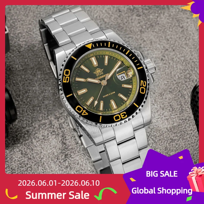 ADDIESDIVE Luxury Watch for Men Waterproof Watches Stainless Steel Super Luminous 200m Dive Man Quartz Wristwatches Reloj Hombre
ADDIESDIVE Luxury Watch for Men Waterproof Watches Stainless Steel Super Luminous 200m Dive Man Quartz Wristwatches Reloj Hombre