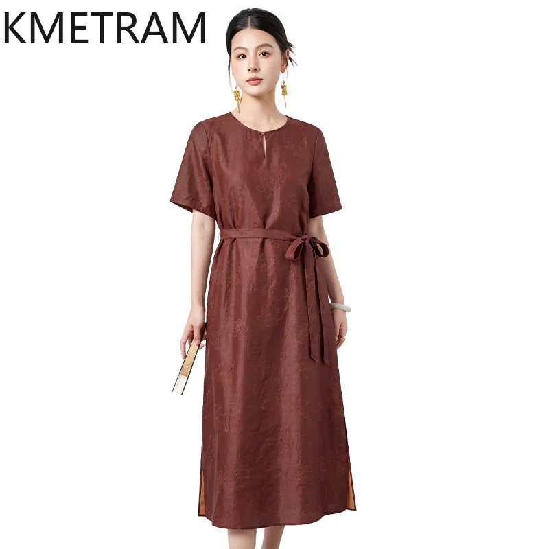 KMETRAM 19MM Xiangyun Sha Dresses for Woman 100% Real Mulberry Silk Midi Dress Women's Casual Dresses Summer Clothes 2026 платье
KMETRAM 19MM Xiangyun Sha Dresses for Woman 100% Real Mulberry Silk Midi Dress Women's Casual Dresses Summer Clothes 2026 платье