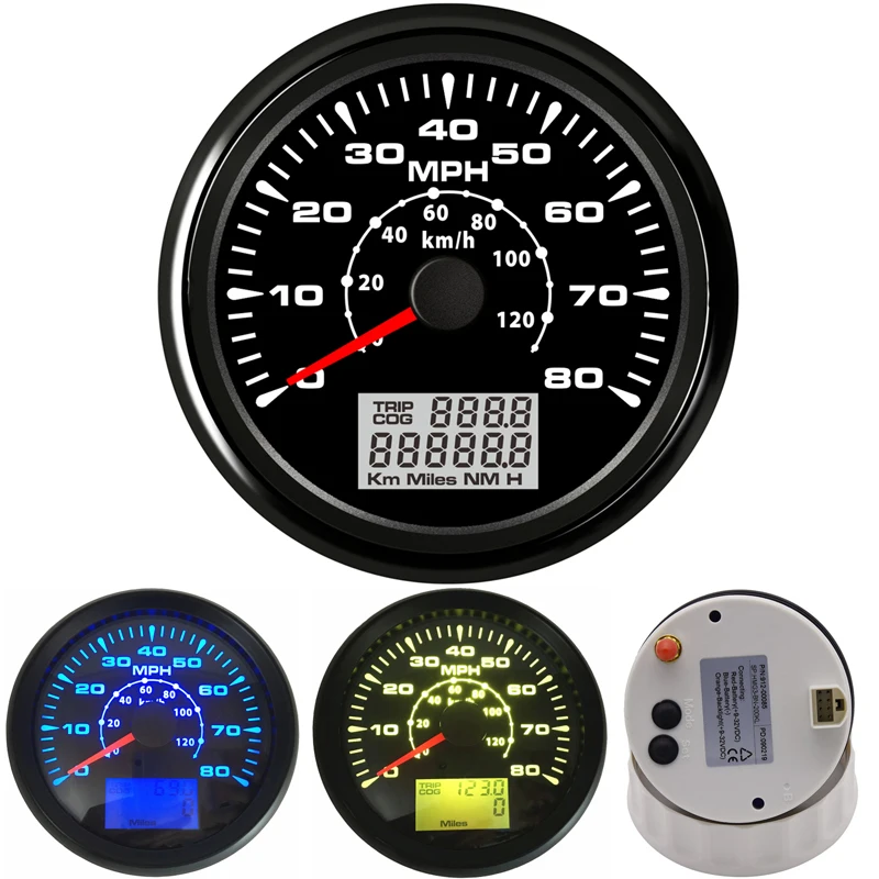 Автоматические спидометры, настройка 85 мм 0-80 миль/ч, GPS, скоростные одометры, водонепроницаемые индикаторы скорости 0-120 км/ч с 8 видами цветов подсветки
Автоматические спидометры, настройка 85 мм 0-80 миль/ч, GPS, скоростные одометры, водонепроницаемые индикаторы скорости 0-120 км/ч с 8 видами цветов подсветки