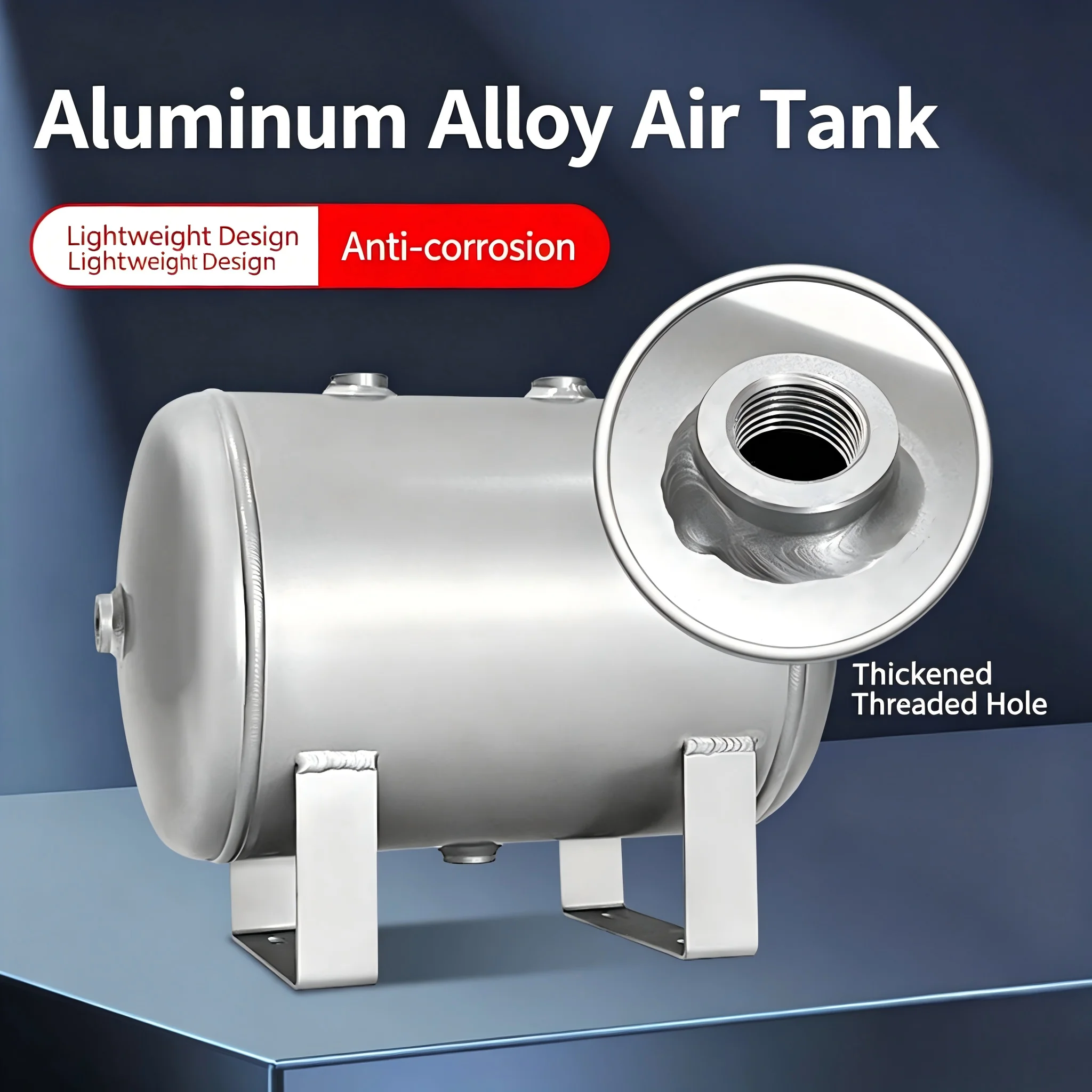 20L Air Pressure Tank Aluminum Horizontal Reservoir Air Storage Compressor Tank For Car Truck
20L Air Pressure Tank Aluminum Horizontal Reservoir Air Storage Compressor Tank For Car Truck