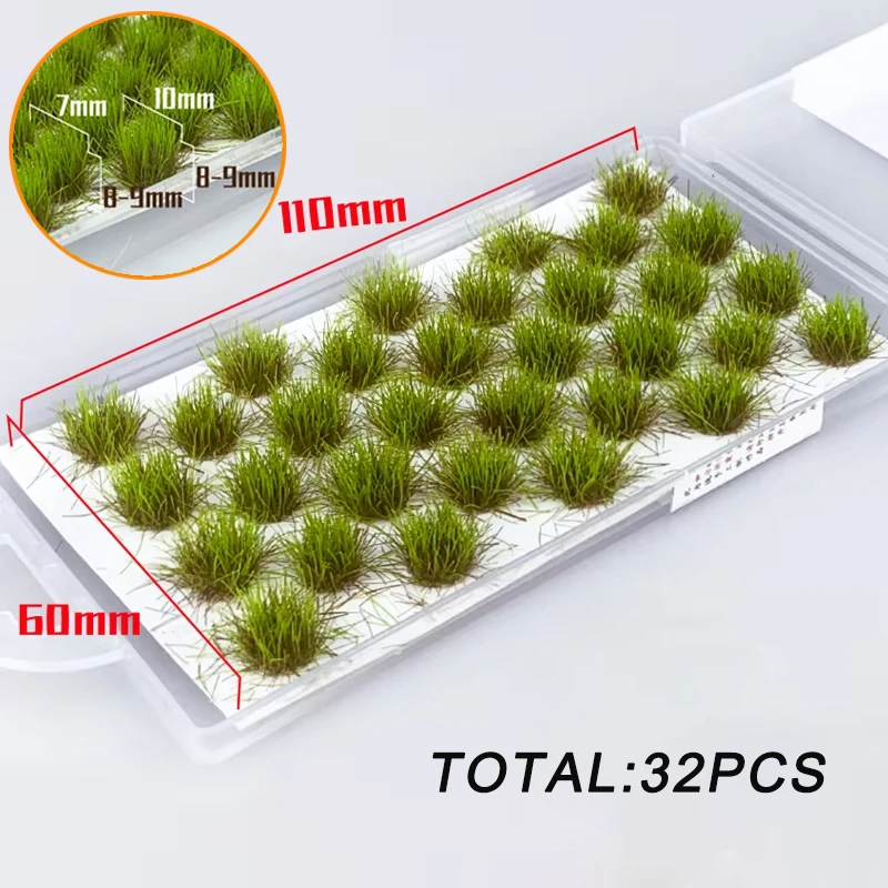 32pcs 8-9mm Miniature Static Grass Cluster Tuft for Ho N Scale Military Scenery Railway Train Layout Diy Model Making Diorama
32pcs 8-9mm Miniature Static Grass Cluster Tuft for Ho N Scale Military Scenery Railway Train Layout Diy Model Making Diorama