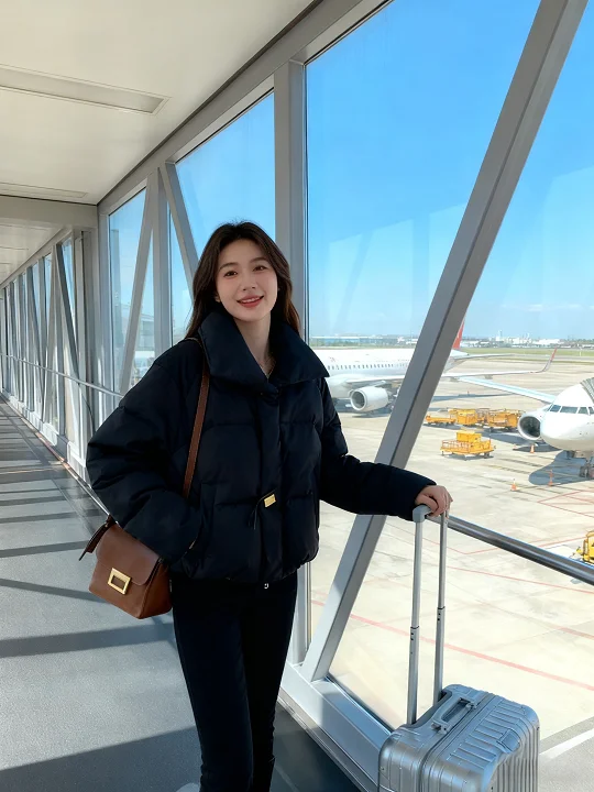 Зимняя повседневная свободная женская хлопковая куртка с эффектом похудения, новинка 2025 года, корейская версия, прямой крой, длинный рукав, черная
Зимняя повседневная свободная женская хлопковая куртка с эффектом похудения, новинка 2025 года, корейская версия, прямой крой, длинный рукав, черная