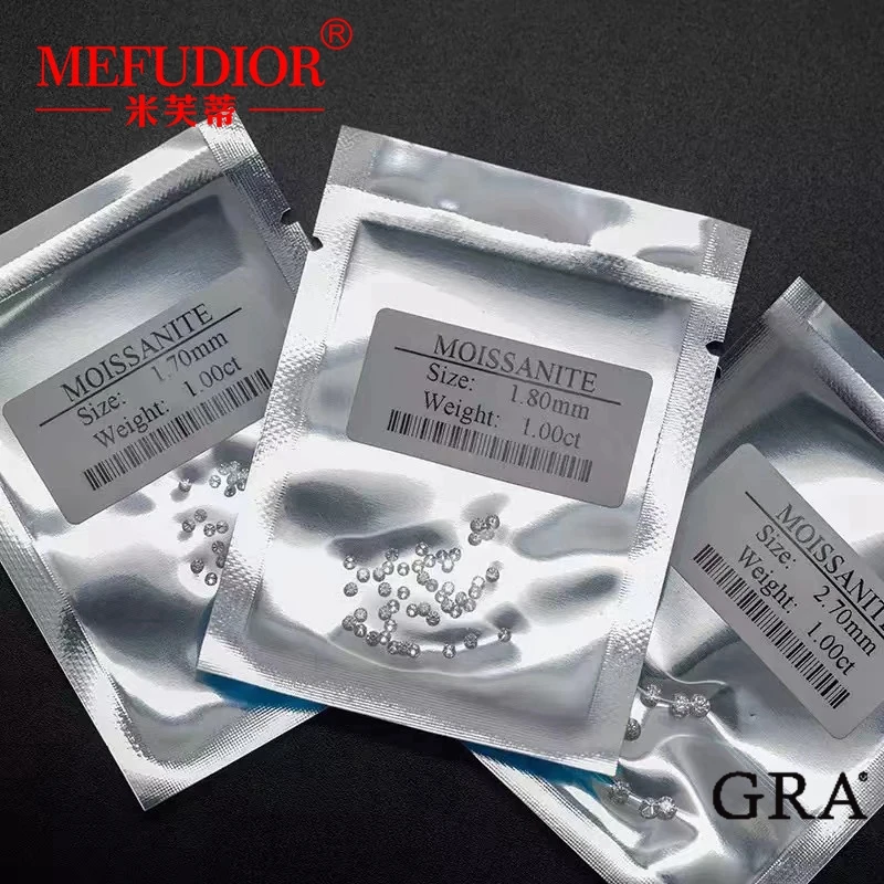 Loose Small Size Moissanite 0.8-3.0mm D Color VVS1 round Brilliant Cut Gemstone 8 Hearts 8 Arrows for Jewelry Wholesale
Loose Small Size Moissanite 0.8-3.0mm D Color VVS1 round Brilliant Cut Gemstone 8 Hearts 8 Arrows for Jewelry Wholesale