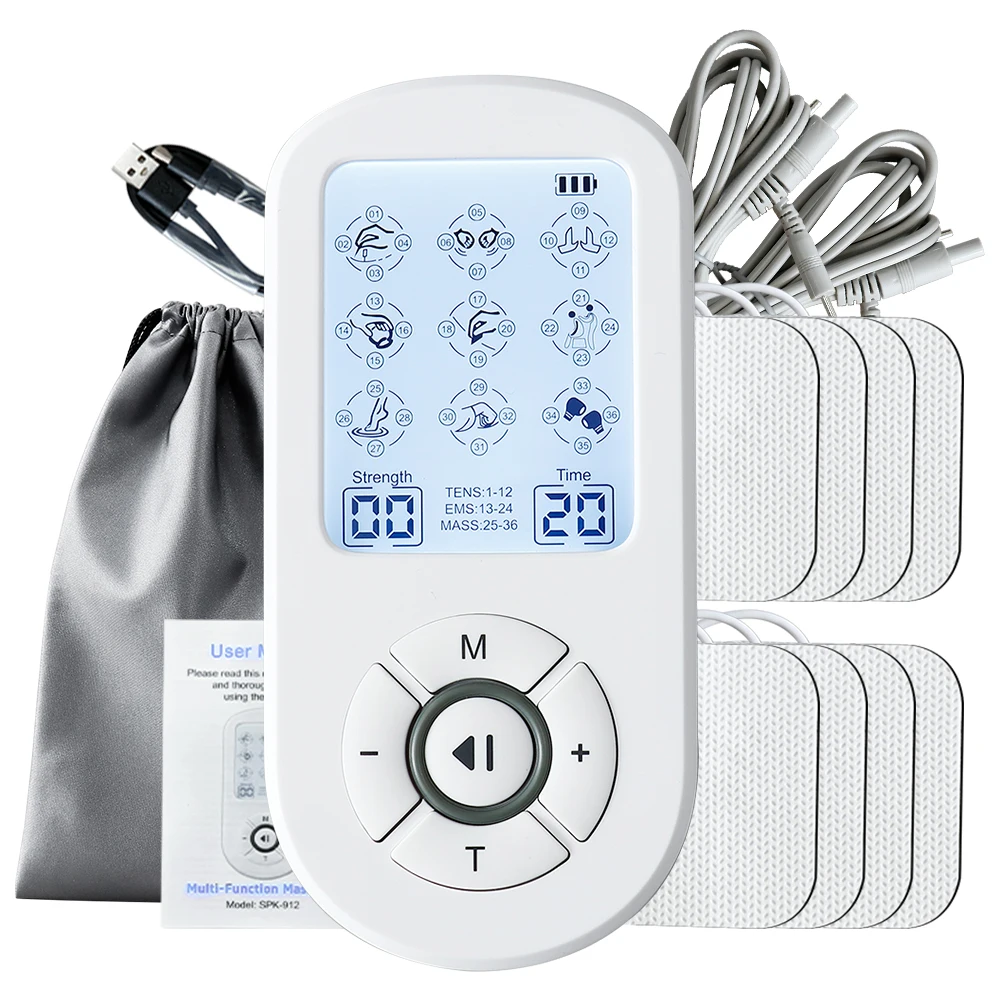 TENS 36-режимный EMS стимулятор мышц, профессиональный электрический импульсный акупунктурный массаж тела, цифровая машина для похудения, облегчение боли
TENS 36-режимный EMS стимулятор мышц, профессиональный электрический импульсный акупунктурный массаж тела, цифровая машина для похудения, облегчение боли