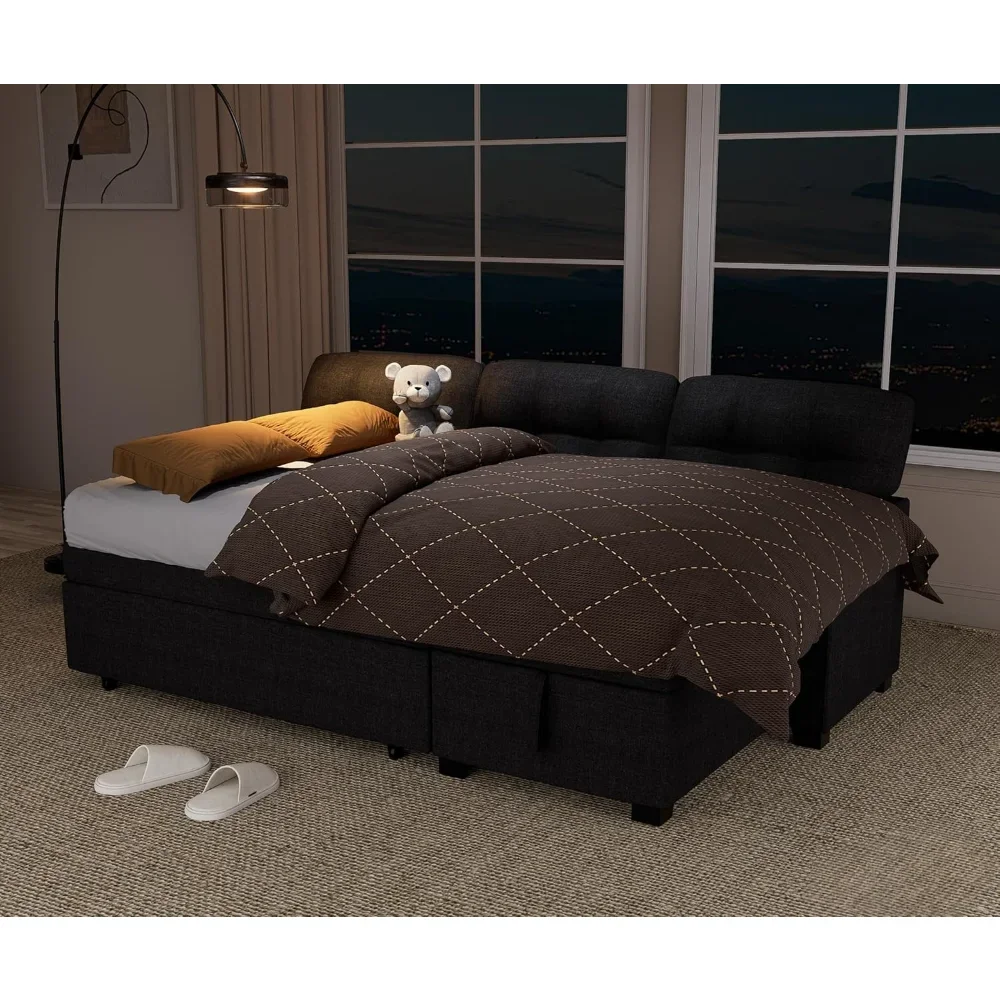 Reversible Sectional Sofa Couch, Sleeper Sofa Bed with Storage Chaise Pull Out Couch for Living Room | Pull Out Bed
Reversible Sectional Sofa Couch, Sleeper Sofa Bed with Storage Chaise Pull Out Couch for Living Room | Pull Out Bed