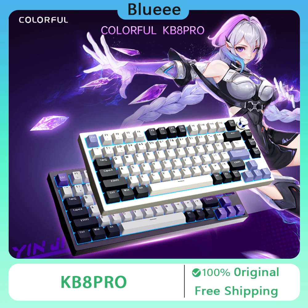 Красочная механическая клавиатура KB8Pro из алюминиевого сплава, трехрежимная RGB прокладка для горячей замены, пользовательские игровые клавиатуры с низкой задержкой, 8000 мАч
Красочная механическая клавиатура KB8Pro из алюминиевого сплава, трехрежимная RGB прокладка для горячей замены, пользовательские игровые клавиатуры с низкой задержкой, 8000 мАч
