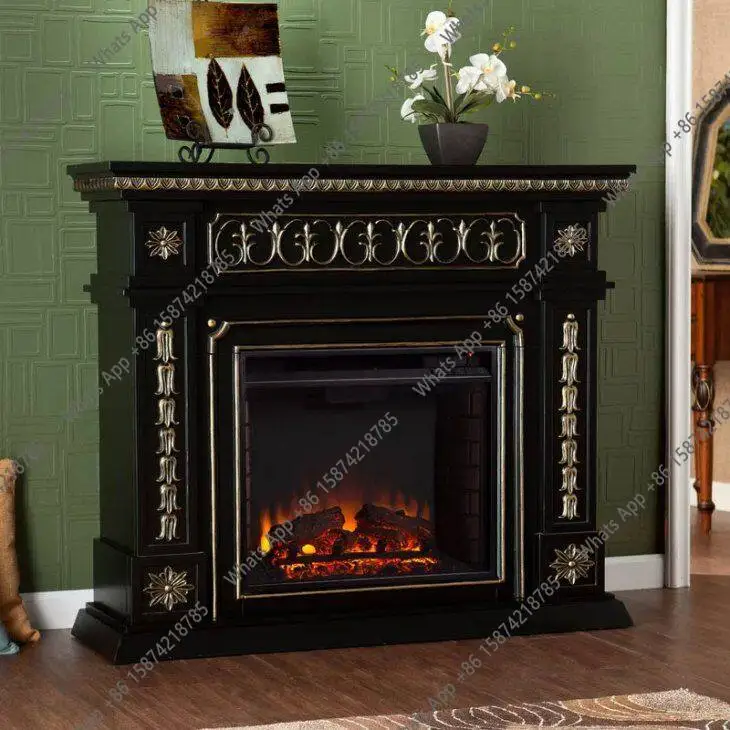 fireplace frame solid wood carving flower gold-painted decorative cabinet electronic simulation fake flame fireplace cabinet
fireplace frame solid wood carving flower gold-painted decorative cabinet electronic simulation fake flame fireplace cabinet