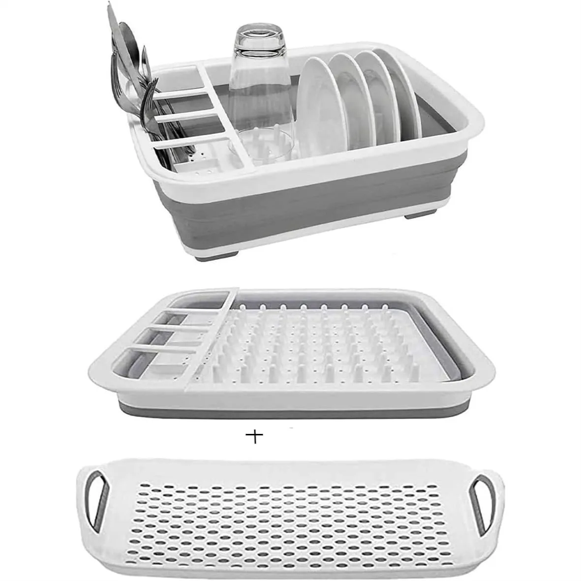 Collapsible Dish Drying Rack Portable Dinnerware Drainer Organizer For Kitchen RV Campers Travel Trailers Space Saving Storage Tray With Drainboard
Collapsible Dish Drying Rack Portable Dinnerware Drainer Organizer For Kitchen RV Campers Travel Trailers Space Saving Storage Tray With Drainboard