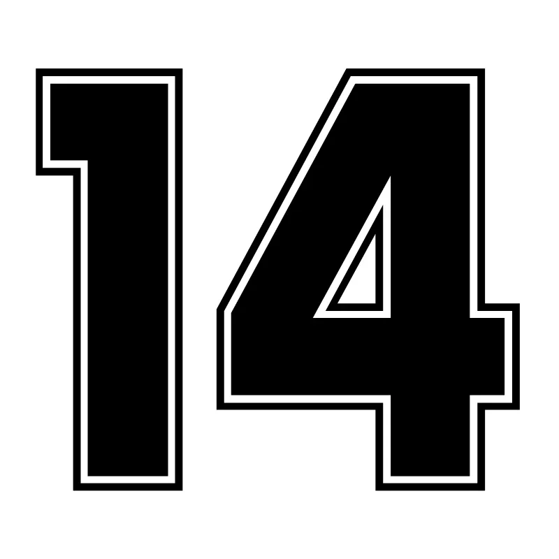 Car Sticker Number 14 Digital 14 Funny Car Motorcycle Decoration Decal Waterproof Sun Protection Vinyl,20cm*17.5cm
Car Sticker Number 14 Digital 14 Funny Car Motorcycle Decoration Decal Waterproof Sun Protection Vinyl,20cm*17.5cm