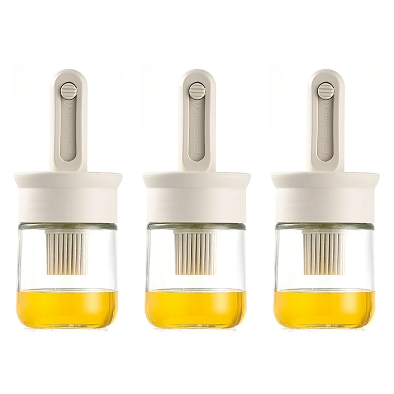 Adjustable Oil Brush Sauce Dispenser, Kitchen Cooking And Grilling Brush Kitchen Tools
Adjustable Oil Brush Sauce Dispenser, Kitchen Cooking And Grilling Brush Kitchen Tools