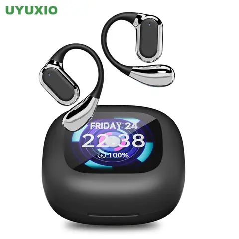 UYUXIO AI traduction écouteur OWS traduction en temps réel écouteurs avec 144 langues écouteurs avec écran tactile LCD casque