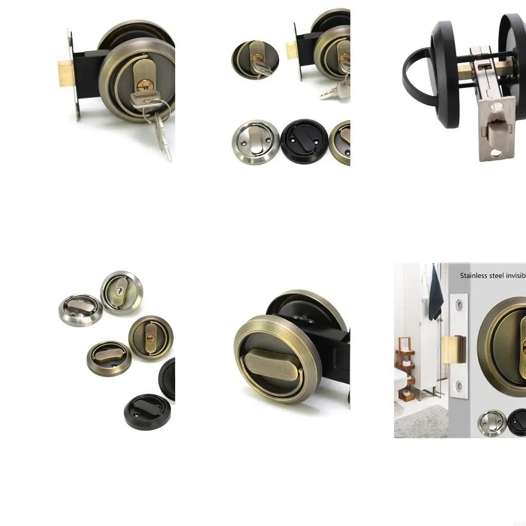 581E Round Concealed Cabinet Knob Sliding Door Pull Circular Pull Rings Lock Hardwares for Furniture Security
581E Round Concealed Cabinet Knob Sliding Door Pull Circular Pull Rings Lock Hardwares for Furniture Security