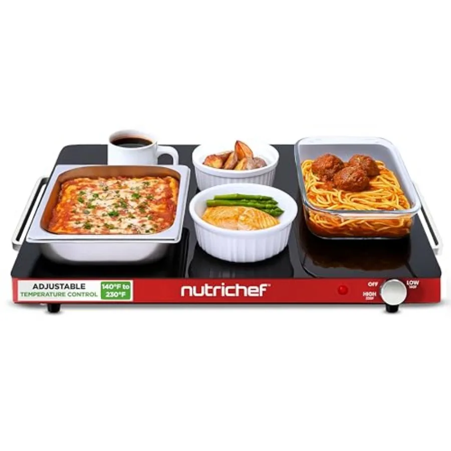 Electric Warming Tray Glass Surface Hot Serving Tray Adjustable Temperature 140°F to 230°F Energy Efficient and Space Saving Pe
Electric Warming Tray Glass Surface Hot Serving Tray Adjustable Temperature 140°F to 230°F Energy Efficient and Space Saving Pe