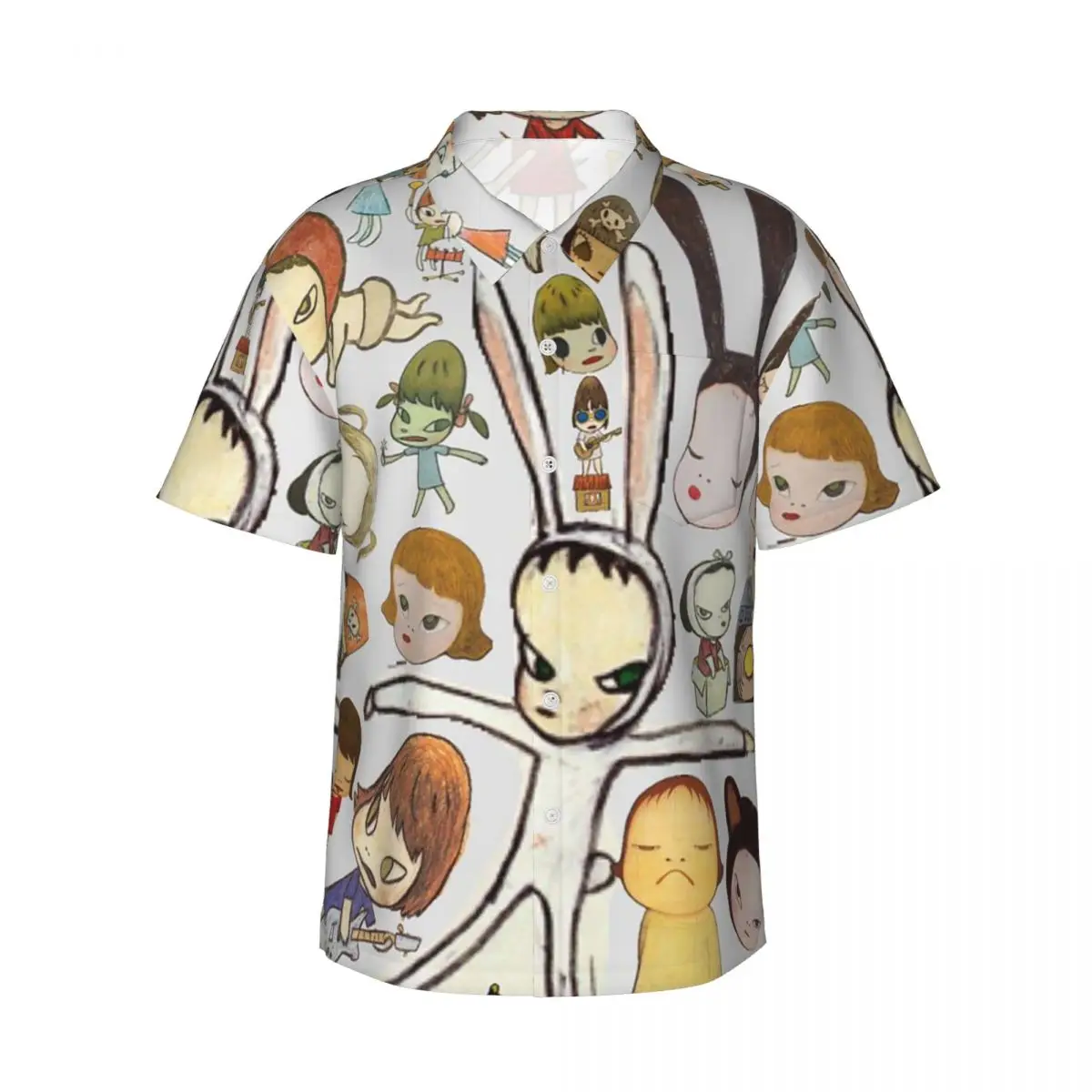 Yoshitomo Nara Men's Shirts Hawaiian Short Sleeve Shirt Casual Button Tops for Summer Beach
Yoshitomo Nara Men's Shirts Hawaiian Short Sleeve Shirt Casual Button Tops for Summer Beach
