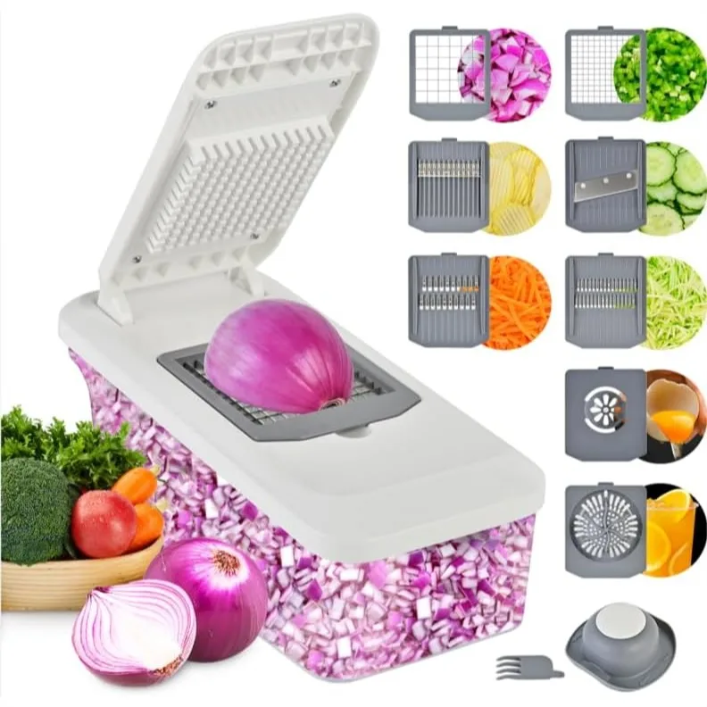 Vegetable Chopper Mandoline Slicer, 6 Blade Food Chopper for Onion Potato Dicer, Veggie Cutter for Salad Carrot Cucumber, Home
Vegetable Chopper Mandoline Slicer, 6 Blade Food Chopper for Onion Potato Dicer, Veggie Cutter for Salad Carrot Cucumber, Home