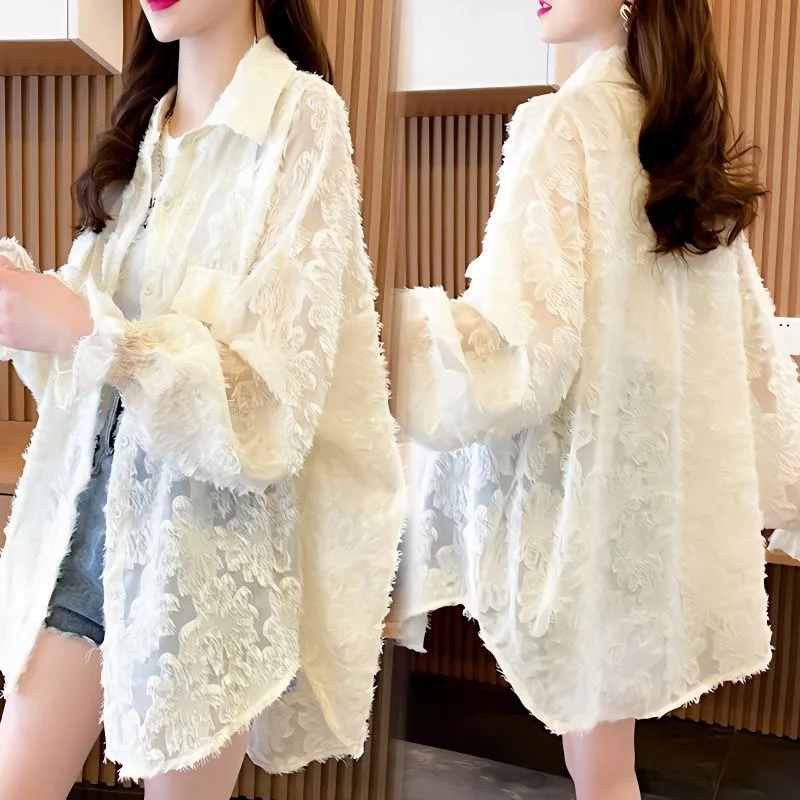 Breathable Shirt Sunscreen Clothes Women's Summer 2025 New Loose Large Size Ice Silk Thin Casual Cardigan Coat TOP
Breathable Shirt Sunscreen Clothes Women's Summer 2025 New Loose Large Size Ice Silk Thin Casual Cardigan Coat TOP