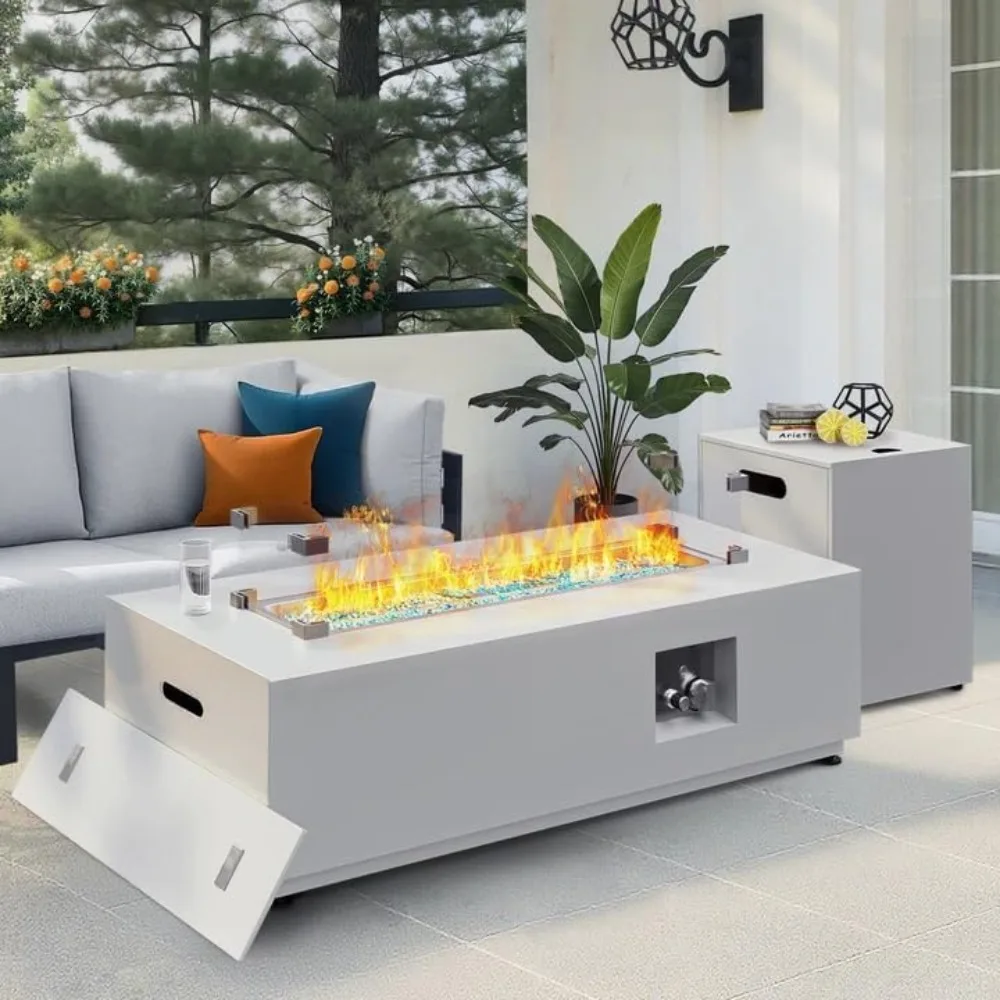 NICESOUL 42'' Rectangle Outdoor Gas/Propane Firepit Table, 50,000 BTU Low Profile Modern Fire Pit with Tank Storage & Windguard&
NICESOUL 42'' Rectangle Outdoor Gas/Propane Firepit Table, 50,000 BTU Low Profile Modern Fire Pit with Tank Storage & Windguard&