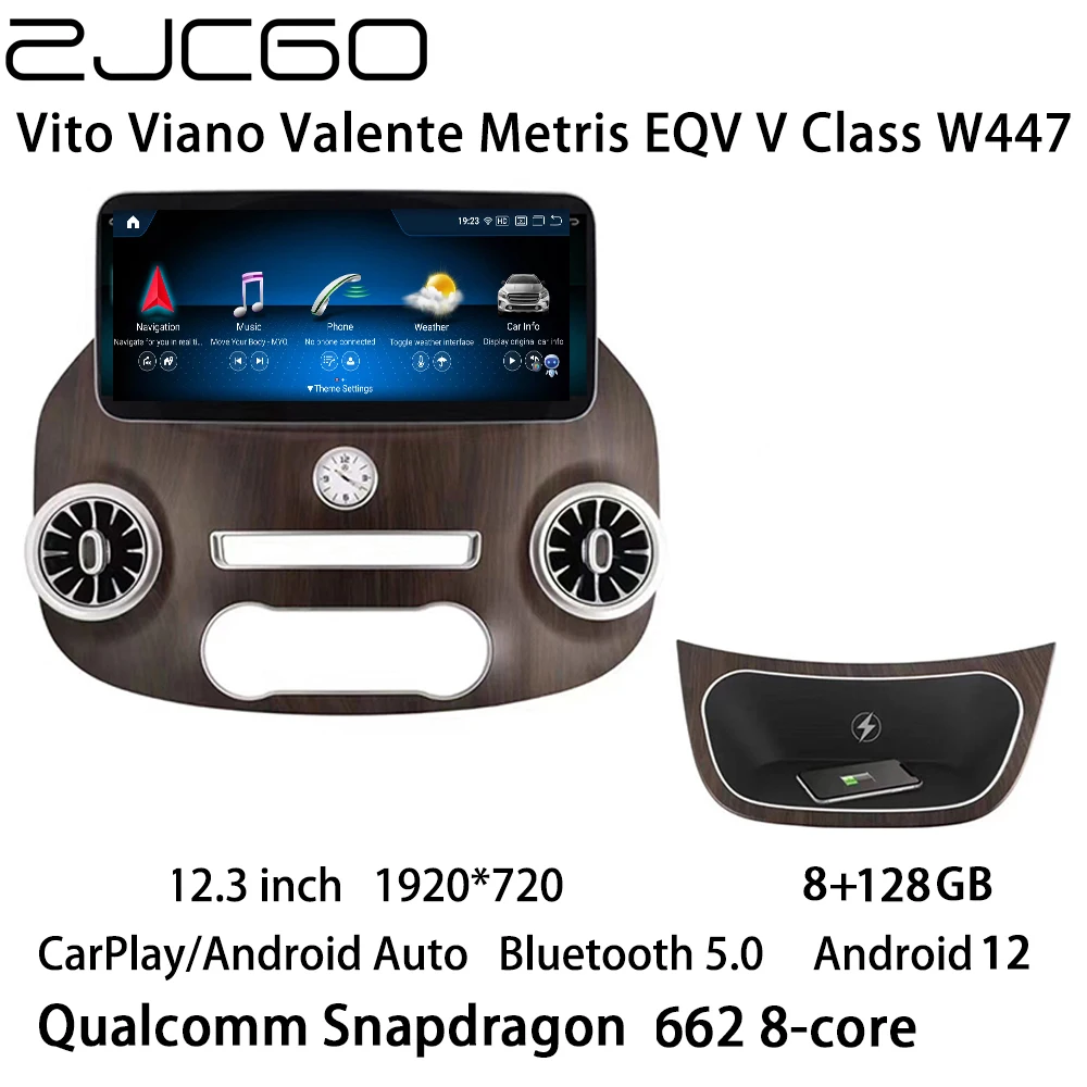 Мультимедийный плеер ZJCGO, стерео, GPS, радио, навигация, Android, 12 дюймов, экран для Mercedes Benz Vito Viano Valente Metris V Class W447
Мультимедийный плеер ZJCGO, стерео, GPS, радио, навигация, Android, 12 дюймов, экран для Mercedes Benz Vito Viano Valente Metris V Class W447