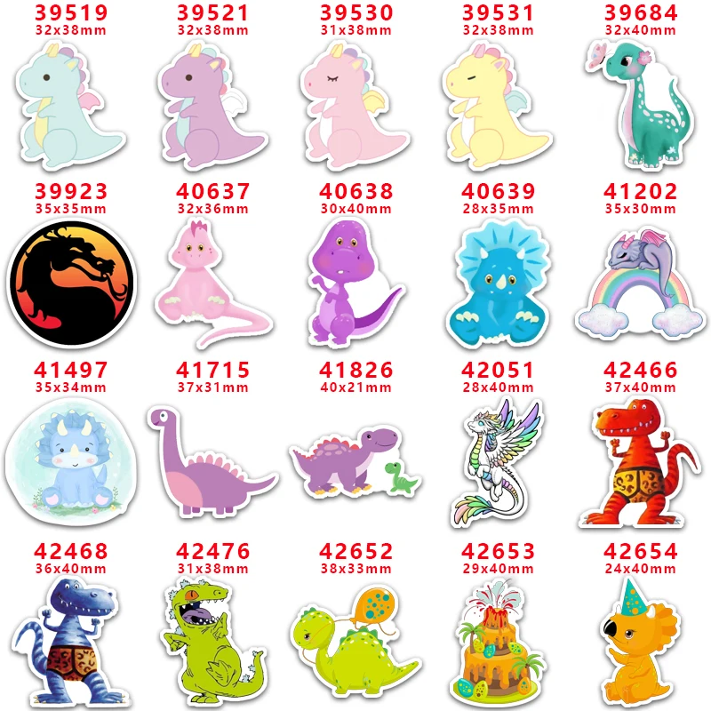 DIY Craft Supplies Sewing Accessories Cartoon Dinosaur Printed Planar Resins Mold 10 Pieces. PR-39519
DIY Craft Supplies Sewing Accessories Cartoon Dinosaur Printed Planar Resins Mold 10 Pieces. PR-39519
