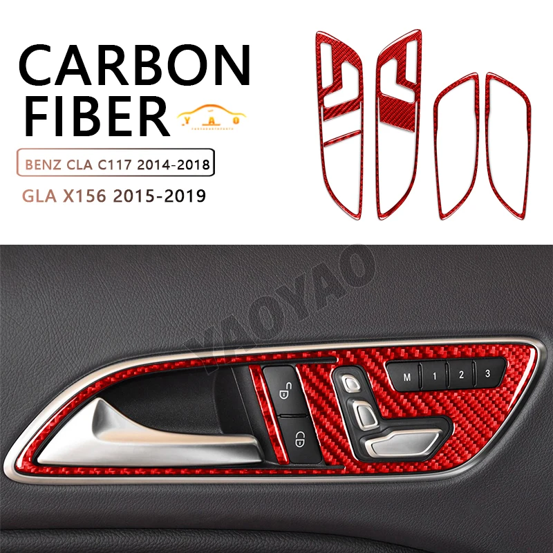 Carbon Fiber Door Handle Trim Cover Sticker For Benz CLA C117 14-18 GLA X156 15-19 Auto Interior Accessories
Carbon Fiber Door Handle Trim Cover Sticker For Benz CLA C117 14-18 GLA X156 15-19 Auto Interior Accessories