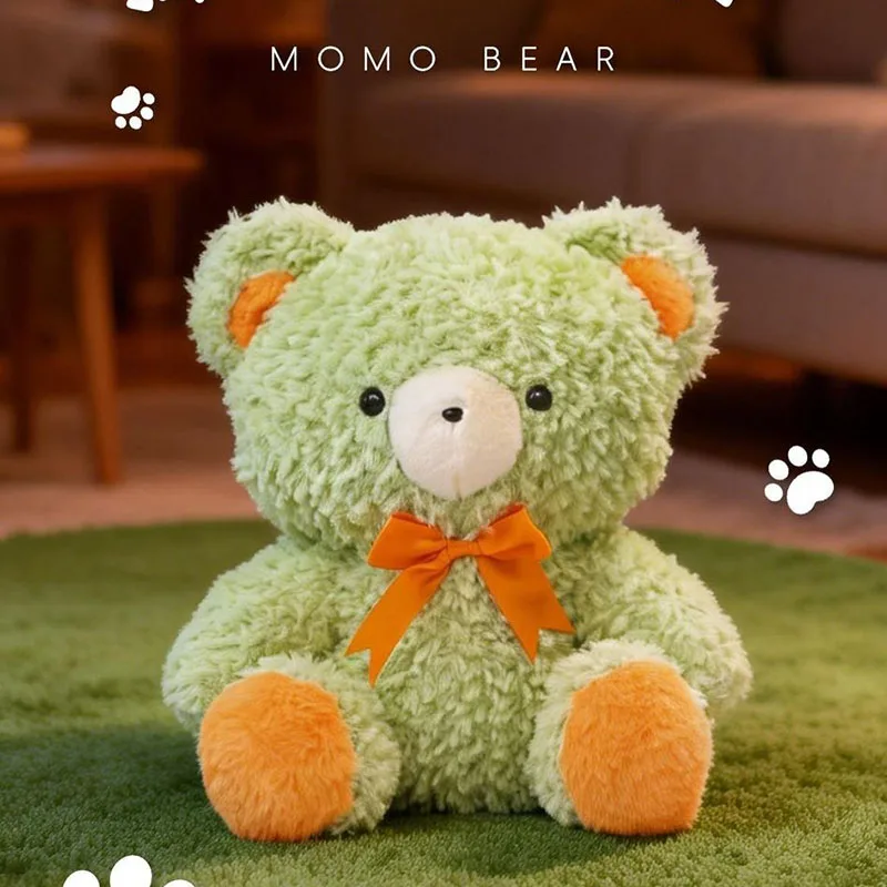 Cute Green Teddy Bear Plush Toy Soft Stuffed Animal Doll with Orange Bow Tie Plushie Kids Comfort Birthday Gift Home Decoration
Cute Green Teddy Bear Plush Toy Soft Stuffed Animal Doll with Orange Bow Tie Plushie Kids Comfort Birthday Gift Home Decoration