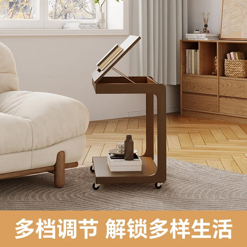 Movable side table, small table next to solid wood sofa, small coffee table with wheels, bedroom, simple bedside table
Movable side table, small table next to solid wood sofa, small coffee table with wheels, bedroom, simple bedside table