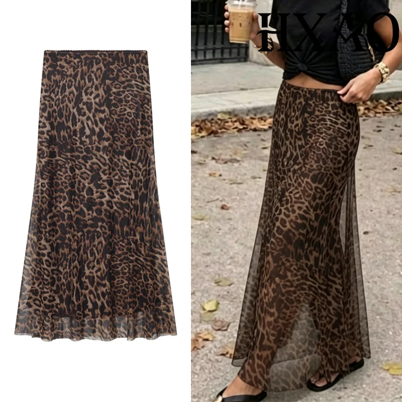 HXAO Leopard Long Skirts For Women Vintage Animal Print Mesh Skirt Set Summer Mid Waist Flowy Party Skirts Flared Tulle Skirt
HXAO Leopard Long Skirts For Women Vintage Animal Print Mesh Skirt Set Summer Mid Waist Flowy Party Skirts Flared Tulle Skirt