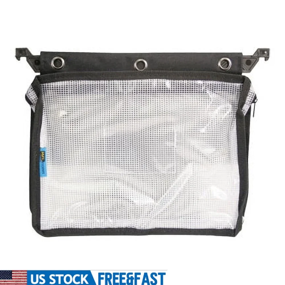 Expanding Clear Mesh Zipper Pouch with Hanging Bar Grommets 3-Ring Binder Versatile Storage Letter Size Secure Closure
Expanding Clear Mesh Zipper Pouch with Hanging Bar Grommets 3-Ring Binder Versatile Storage Letter Size Secure Closure