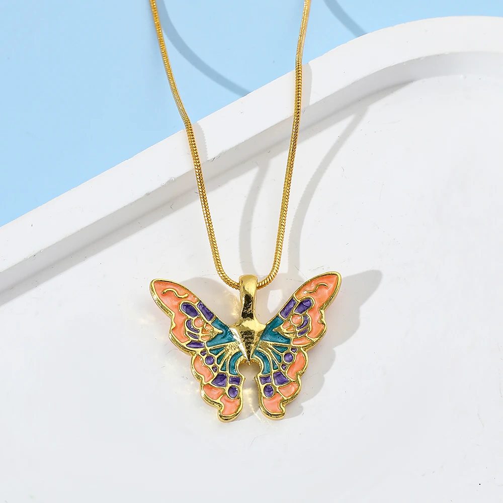 Rainbow Color Butterfly Necklace Fashion Design Exquisite Jewelry for Girls Women Beautiful Party Accessory
Rainbow Color Butterfly Necklace Fashion Design Exquisite Jewelry for Girls Women Beautiful Party Accessory