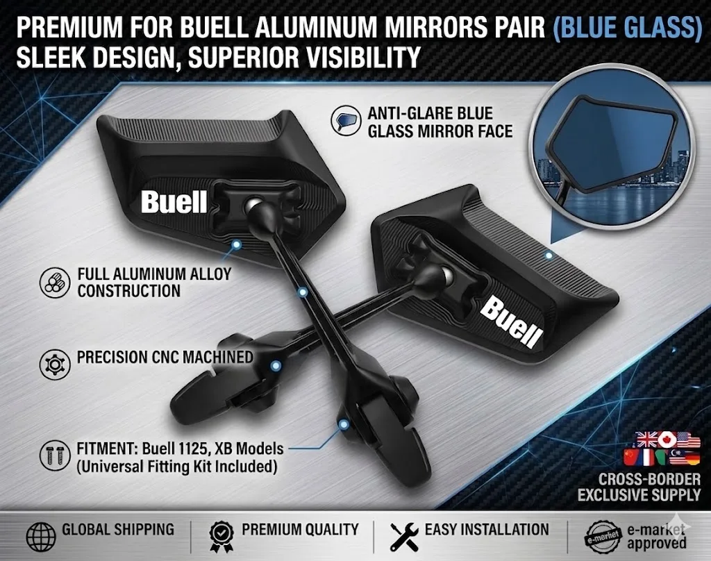 2PCS Universal All-Aluminum Adjustable Folding Motorcycle Mirrors Blue Glass For Buell 1125R 1125Cr X1 Xb9r Xb9 Xb12 Xb9sx
2PCS Universal All-Aluminum Adjustable Folding Motorcycle Mirrors Blue Glass For Buell 1125R 1125Cr X1 Xb9r Xb9 Xb12 Xb9sx