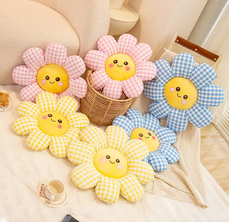 Stuffed Colorful Checkered Sunflower Plush Toys Room Decor Lifelike Flower Seat Cushion Warm Nap Throw Pillow Pretty
Stuffed Colorful Checkered Sunflower Plush Toys Room Decor Lifelike Flower Seat Cushion Warm Nap Throw Pillow Pretty