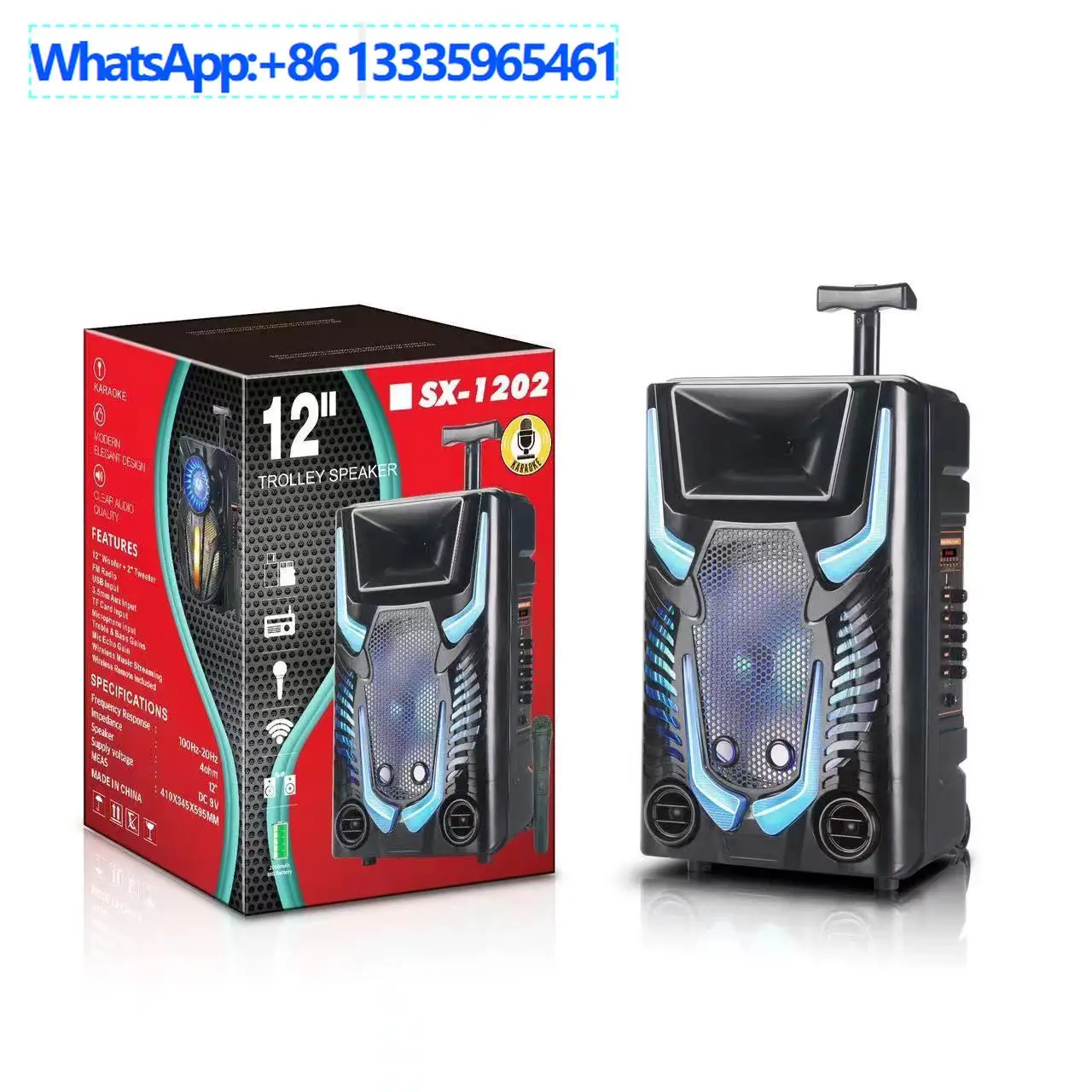 Foreign trade 12-inch square dance speaker Bluetooth high-power tie rod wheel bracket hole lantern wireless microphone Karaoke a
Foreign trade 12-inch square dance speaker Bluetooth high-power tie rod wheel bracket hole lantern wireless microphone Karaoke a