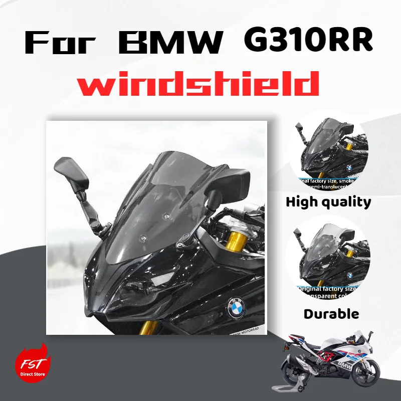 For BMW G 310 RR windshield modification, front windshield shield and rain guard accessory.
For BMW G 310 RR windshield modification, front windshield shield and rain guard accessory.