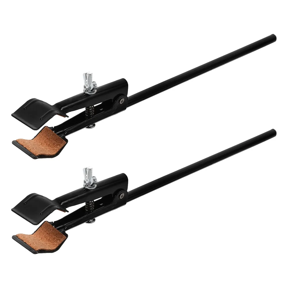 2 Pcs Flask Laboratory Beaker Holder Clamp Small Adjustable Black Glass Support 
2 Pcs Flask Laboratory Beaker Holder Clamp Small Adjustable Black Glass Support