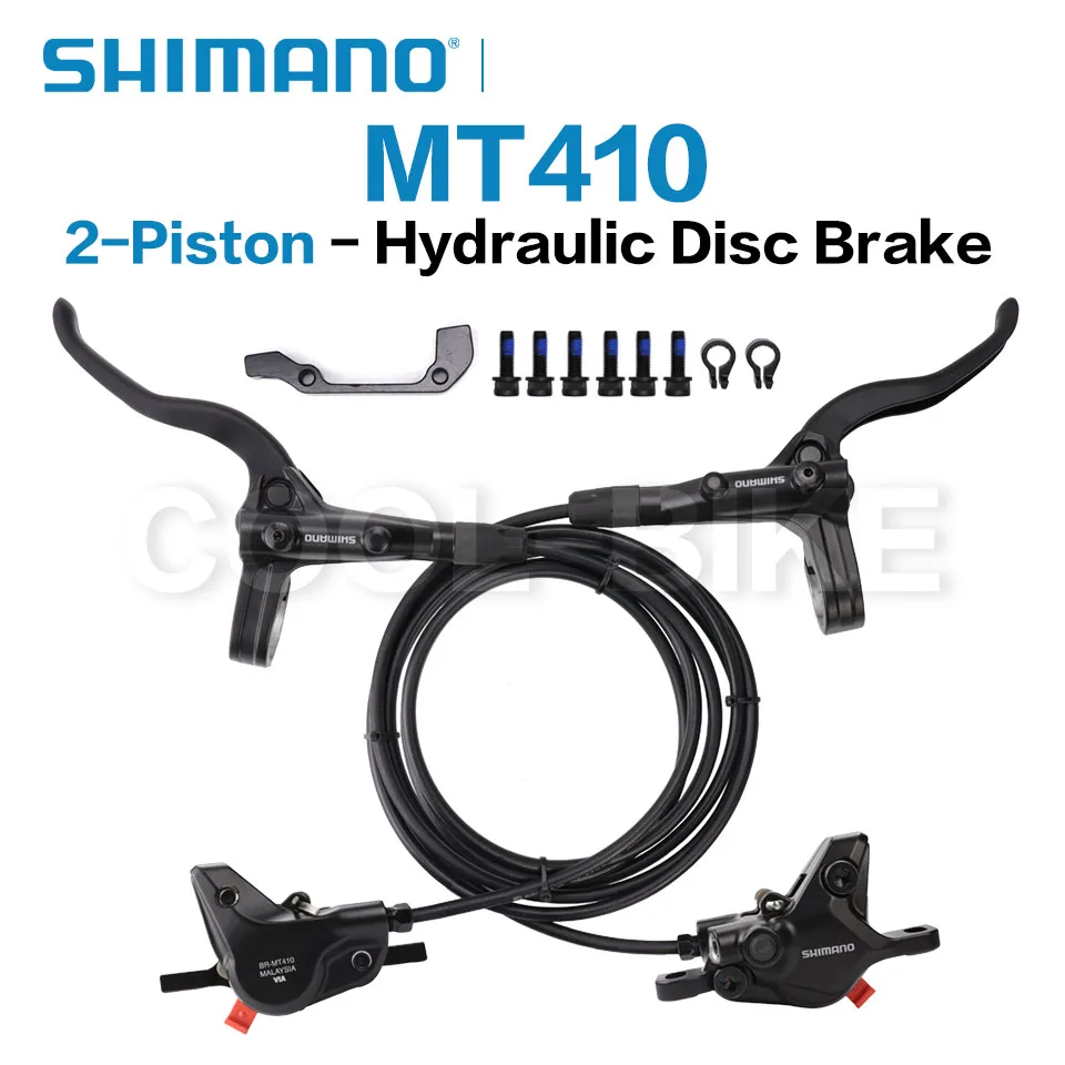 Shimano MT410 Brake 2 Pistons MTB Hydraulic Disc Brake Left Front Right Rear 850mm 1450mm Clamp Mountain Bicycle Brake Original
Shimano MT410 Brake 2 Pistons MTB Hydraulic Disc Brake Left Front Right Rear 850mm 1450mm Clamp Mountain Bicycle Brake Original